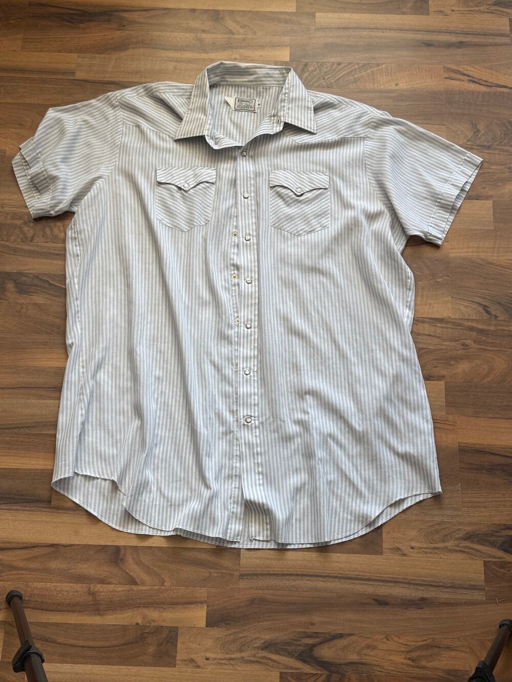 H Bar C Mr.Tall Short Sleeve Pearl Snap Size 19